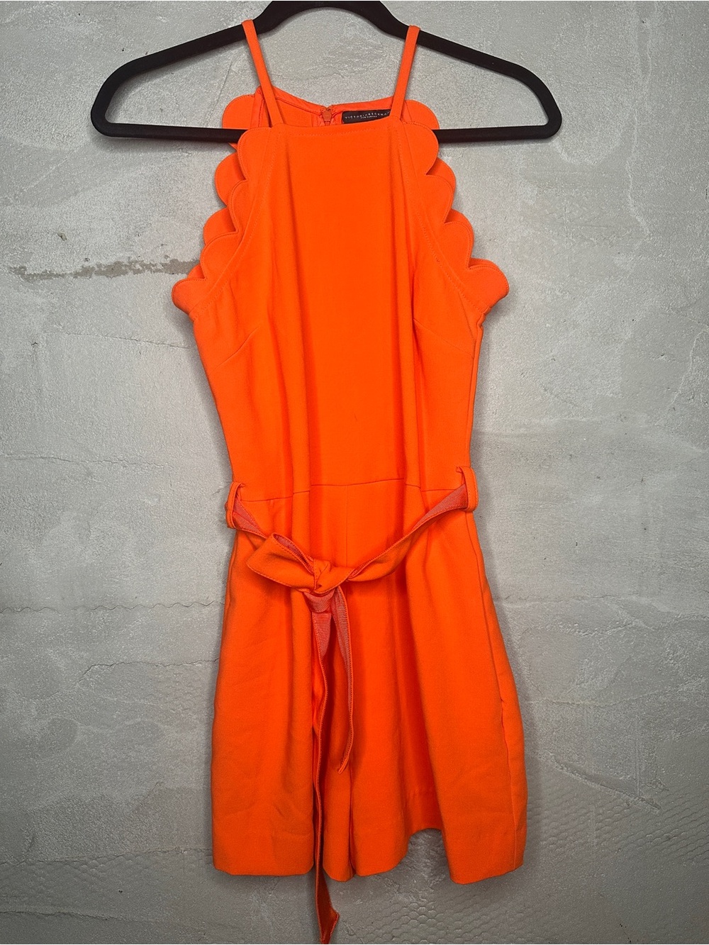 🧡 Victoria Beckham for Target Orange Scalloped Romper Size S